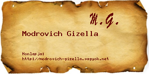 Modrovich Gizella névjegykártya